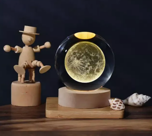 Lampara Luna Llena 3d Flotante